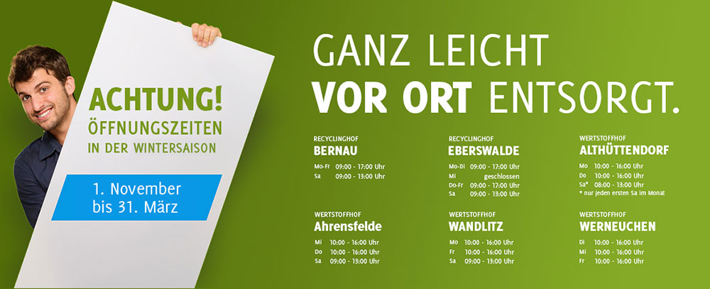 Winteröffnungszeiten auf den Höfen