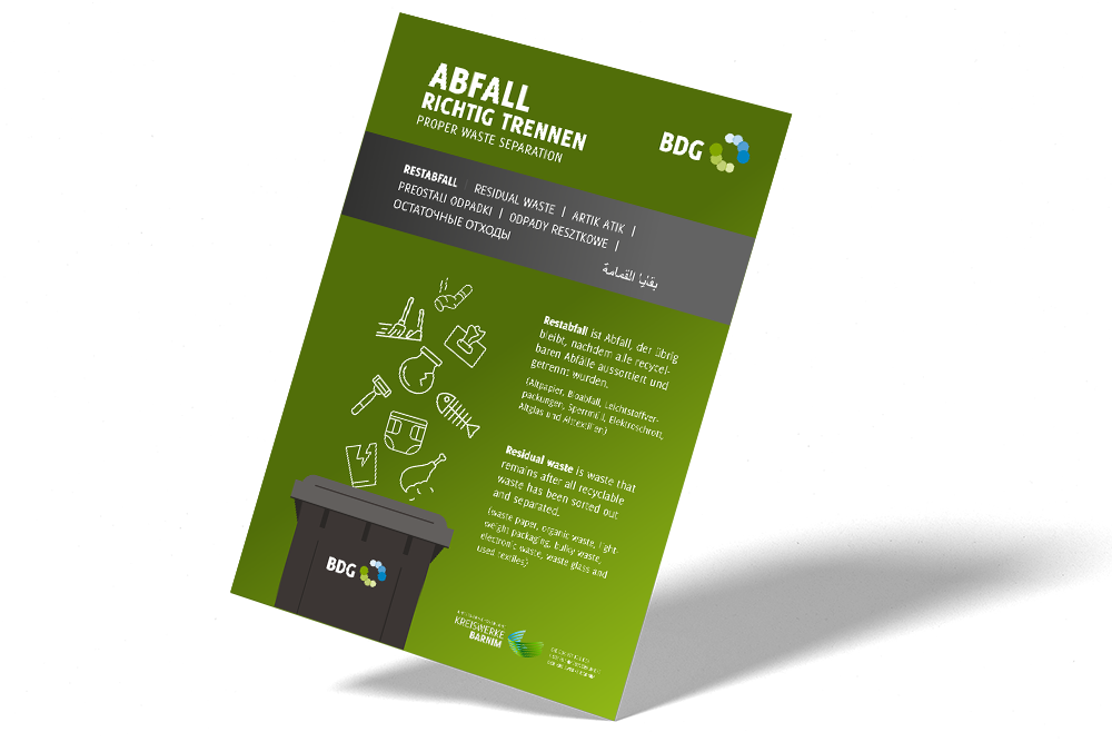 Plakat DIN A3 Abfall richtig trennen (Restabfall) Hochformat