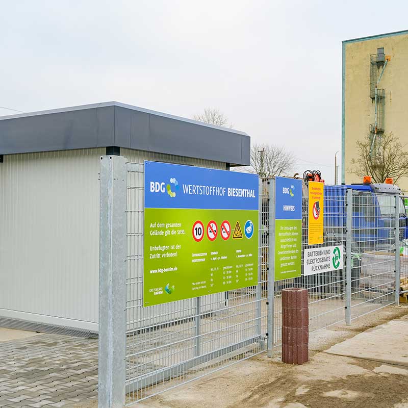 BDG Wertstoffhof Biesenthal, Außenansicht