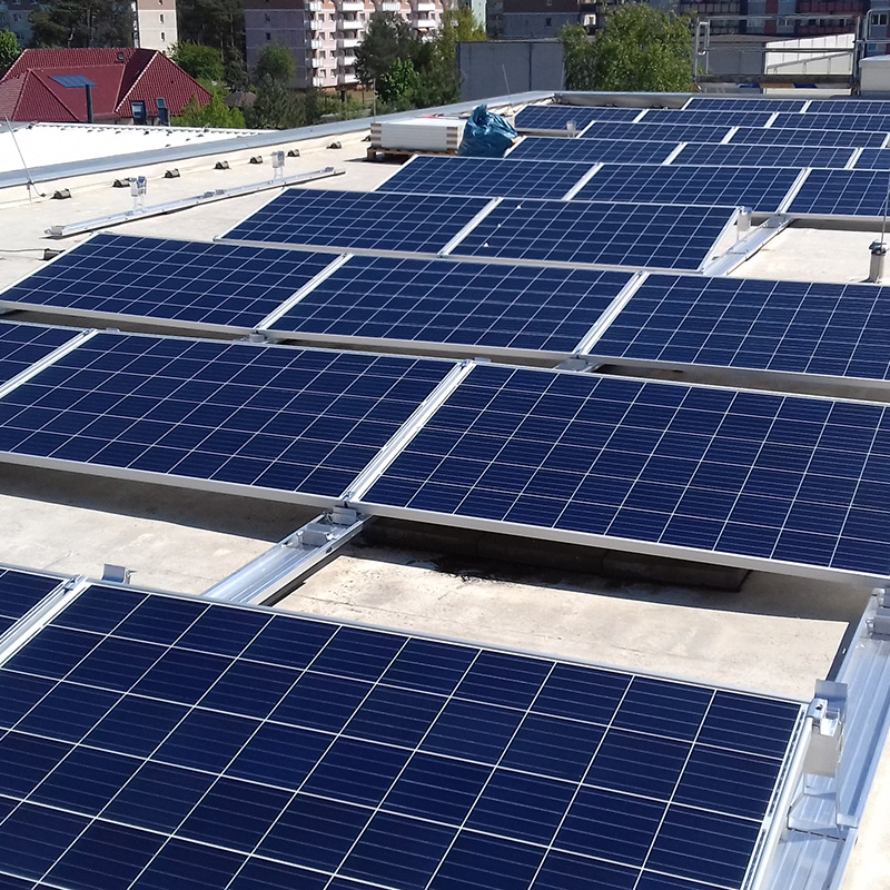 BEBG PV-Anlage Dach Sporthalle Heidewald Eberswalde