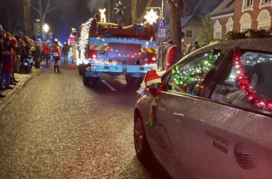 BARshare Teil der Weihnachtsparade in Zepernick